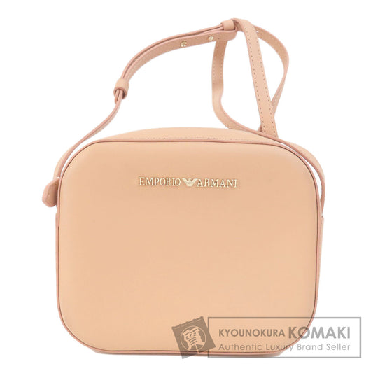 Emporio Armani logo Shoulder Bag Leather Ladies [Used]
