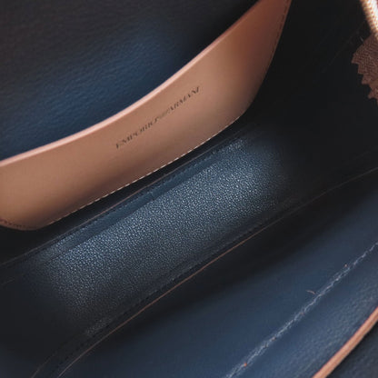 Emporio Armani logo Shoulder Bag Leather Ladies [Used]