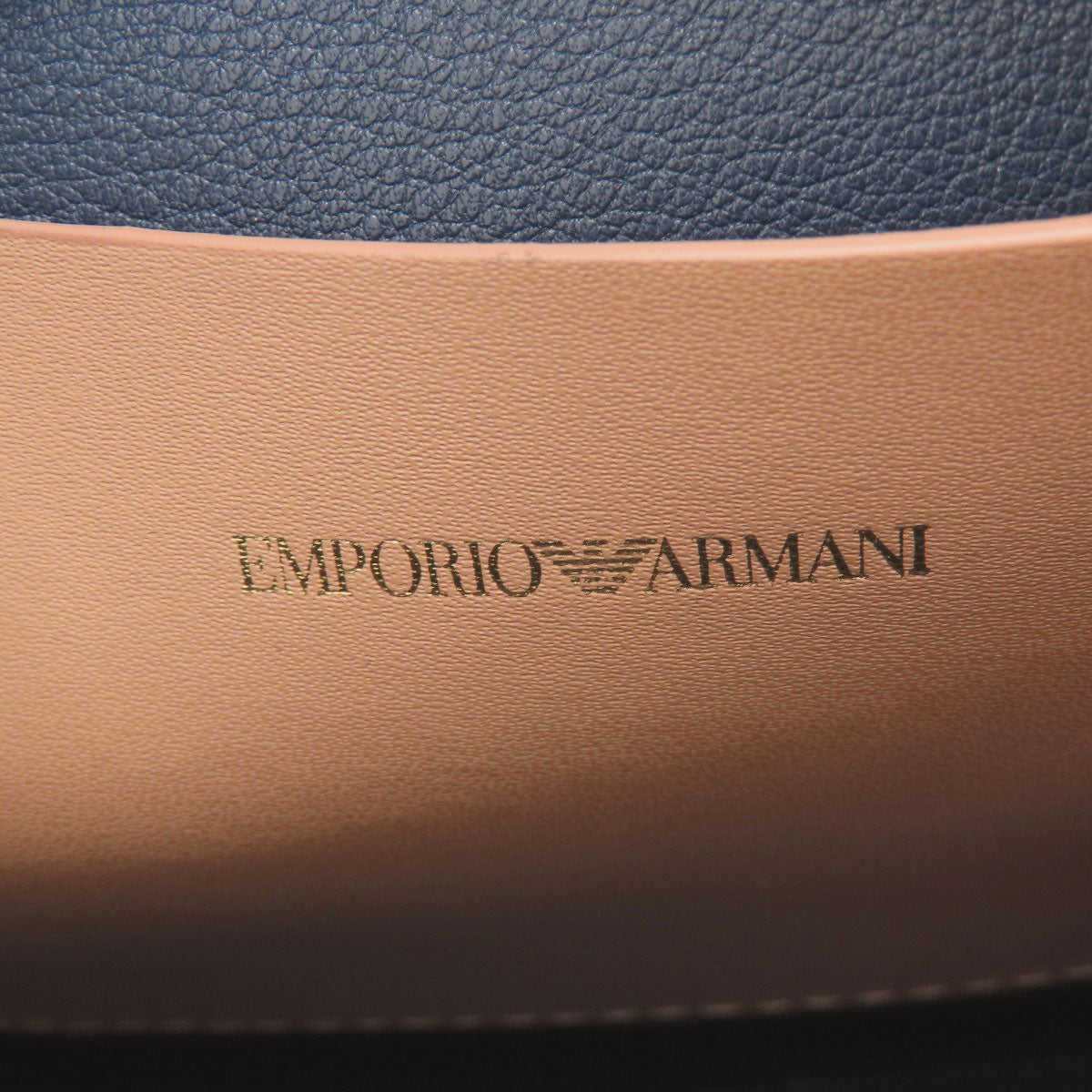 Emporio Armani logo Shoulder Bag Leather Ladies [Used]