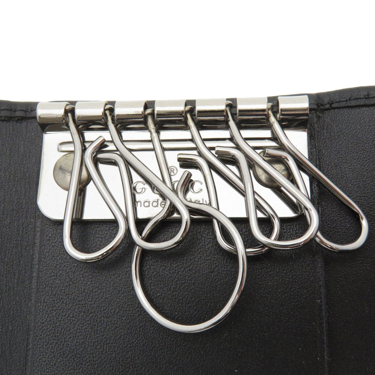 GUCCI 92749 Logo motif key holder Calf mens [Used]