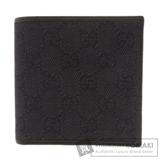 GUCCI   Bifold Wallet with Coin Pocket GG Canvas Leathermens