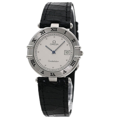 OMEGA Constellation flat bezel Watches Stainless Steel/Leather mens