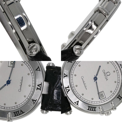 OMEGA Constellation flat bezel Watches Stainless Steel/Leather mens
