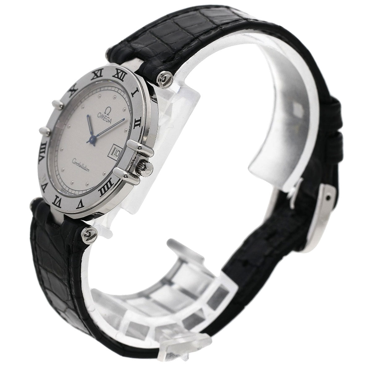 OMEGA Constellation flat bezel Watches Stainless Steel/Leather mens