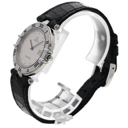 OMEGA Constellation flat bezel Watches Stainless Steel/Leather mens