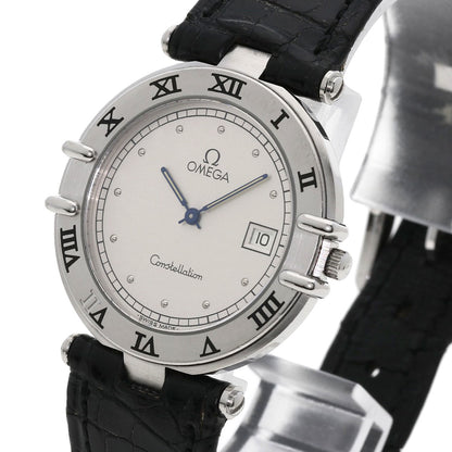 OMEGA Constellation flat bezel Watches Stainless Steel/Leather mens