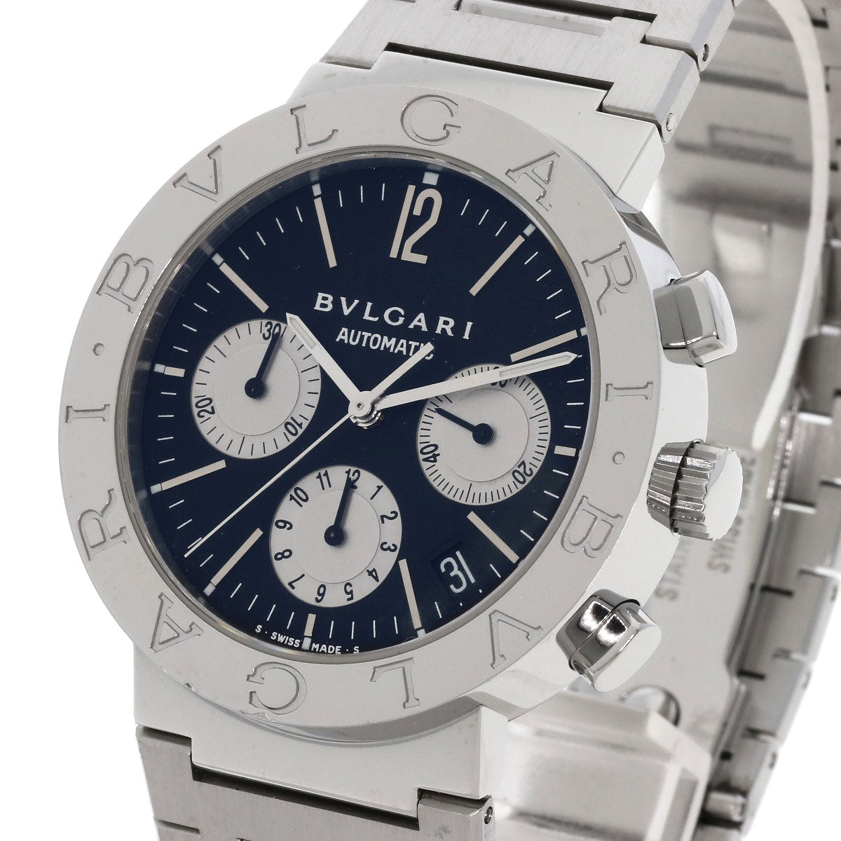 BVLGARI BVLGARI BVLGARI Chronograph Watches BB38SSDCH Stainless Steel/Stainless Steel mens