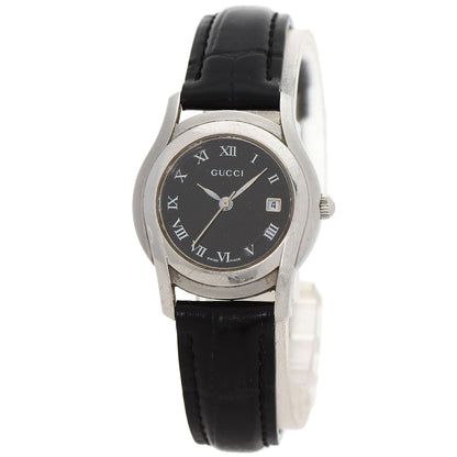 GUCCI Round face Watches 5500L Stainless Steel/Leather Ladies