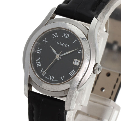 GUCCI Round face Watches 5500L Stainless Steel/Leather Ladies