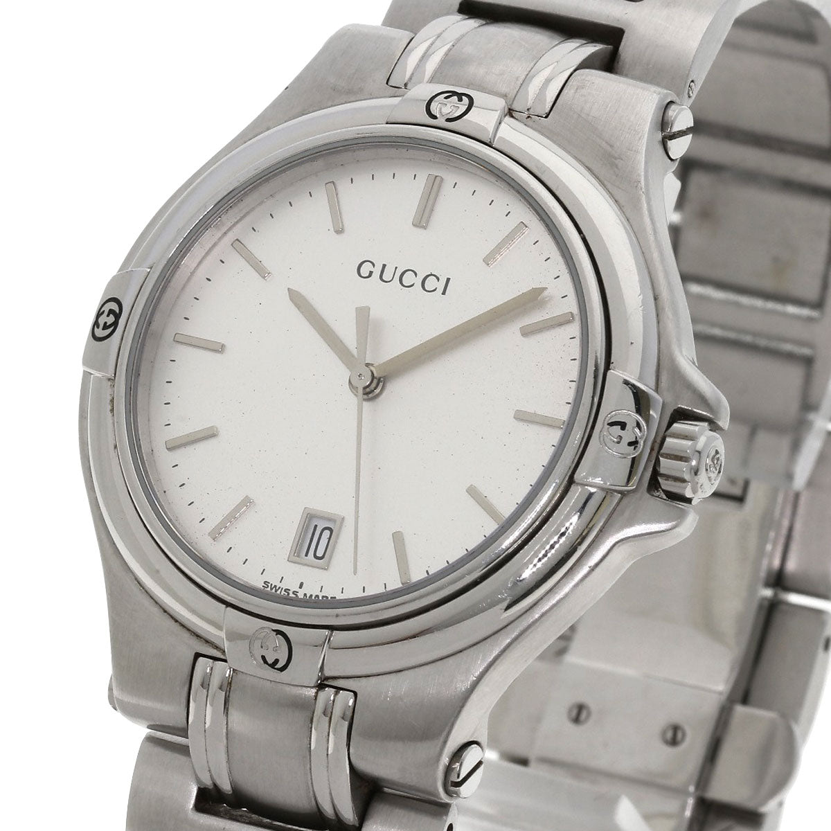 GUCCI Round face Watches 9040M Stainless Steel/Stainless Steel mens