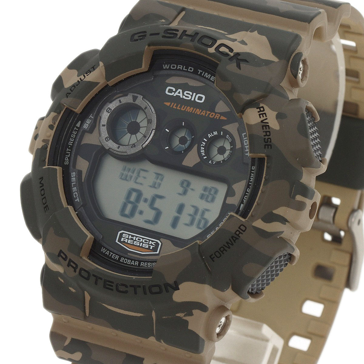 CASIO G shock camouflage Watches GD-120CM Stainless Steel/Resin mens