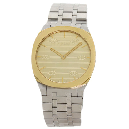 GUCCI 25H G Frame Watches YA163405 Stainless Steel/Gold Plated mens