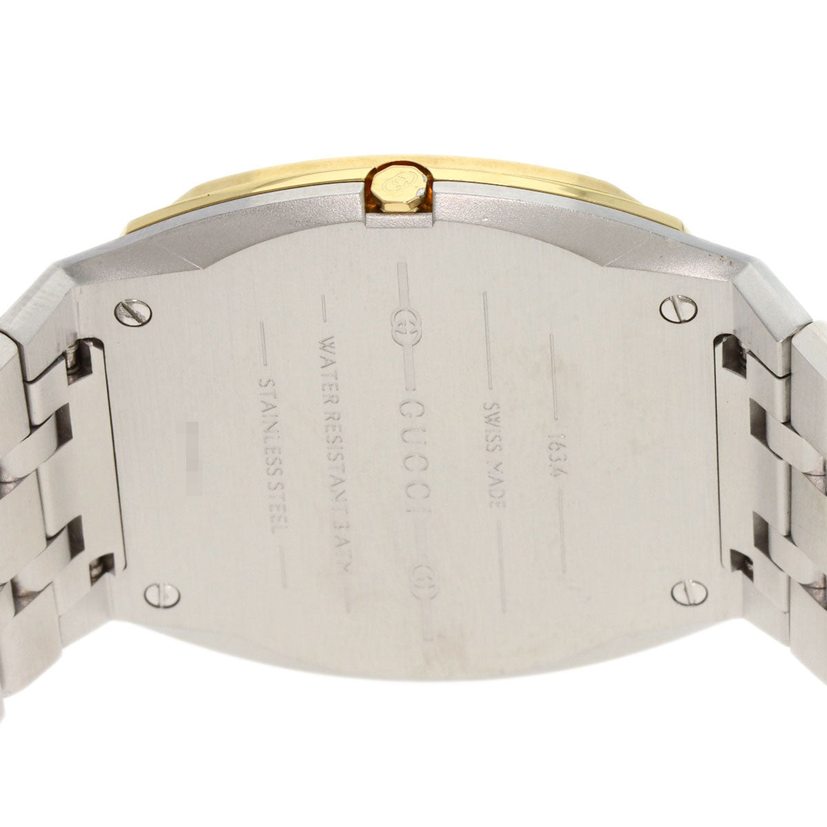 GUCCI 25H G Frame Watches YA163405 Stainless Steel/Gold Plated mens