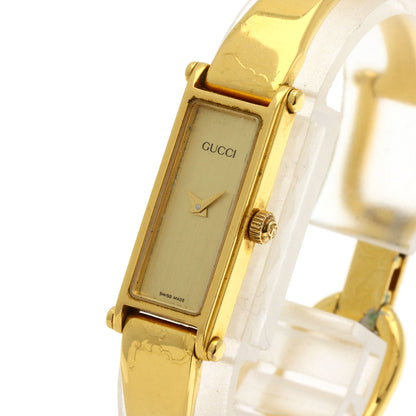 GUCCI Square face Watches 1500L Gold Plated/Gold Plated Ladies