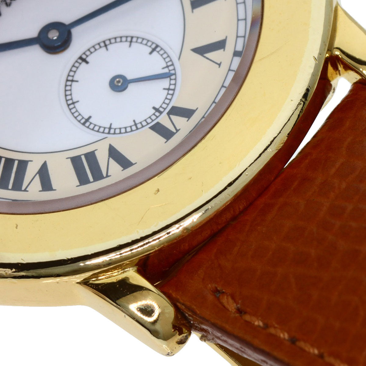 CARTIER Must2 Rondo Watches  Gold Plated/Leather Boys