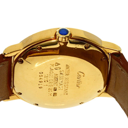 CARTIER Must2 Rondo Watches  Gold Plated/Leather Boys