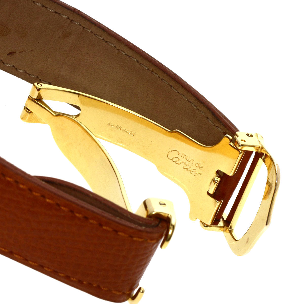 CARTIER Must2 Rondo Watches  Gold Plated/Leather Boys