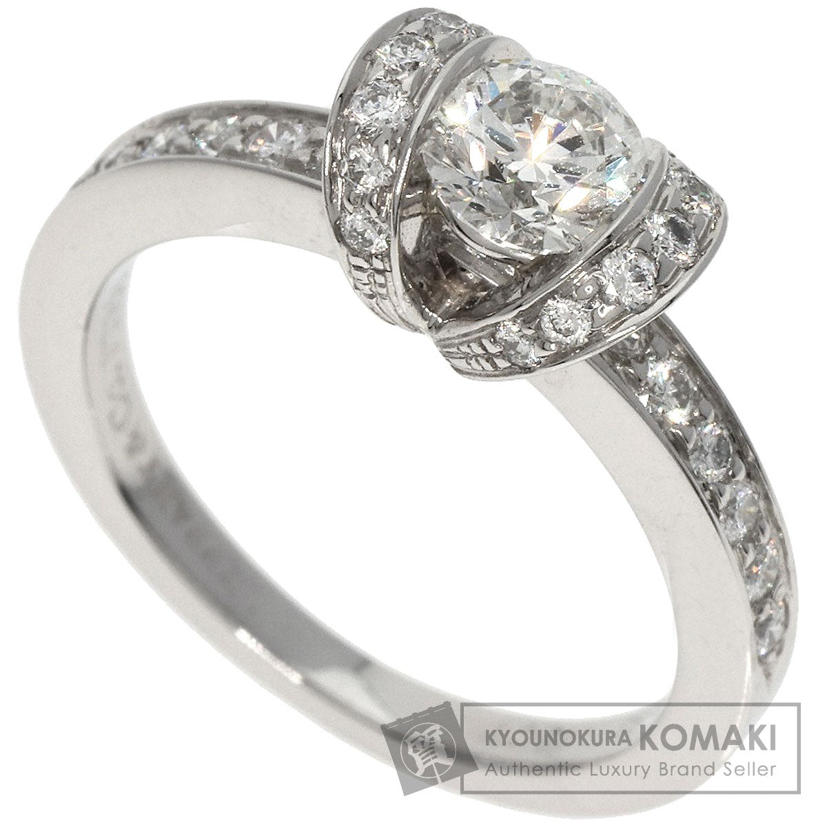 TIFFANY&Co.   Ring Ribbon motif Diamond Platinum PT950 Ladies