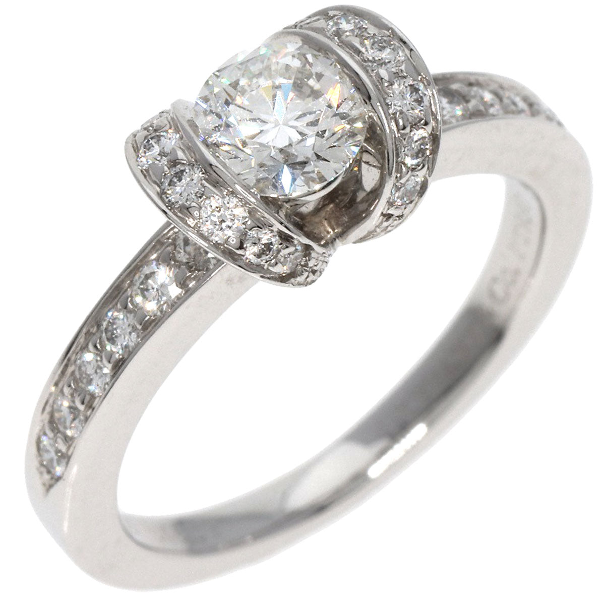 TIFFANY&Co.   Ring Ribbon motif Diamond Platinum PT950 Ladies