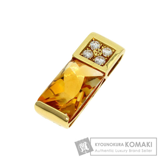 TASAKI   Pendant top Citrin Diamond K18 Yellow Gold Ladies