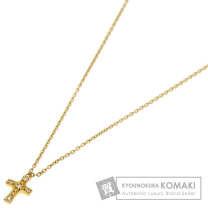 STAR JEWELRY   Necklace Cross diamond K18 Yellow Gold Ladies