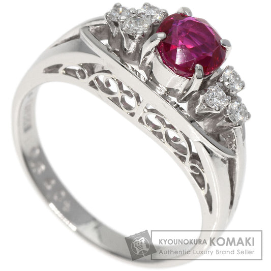 MIKIMOTO   Ring Ruby Diamond Platinum PT900 Ladies