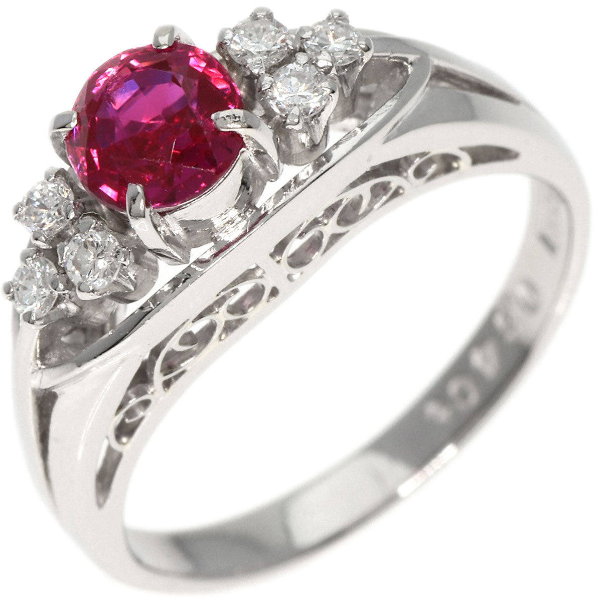 MIKIMOTO   Ring Ruby Diamond Platinum PT900 Ladies