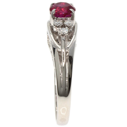 MIKIMOTO   Ring Ruby Diamond Platinum PT900 Ladies