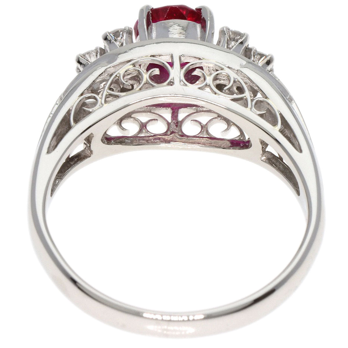 MIKIMOTO   Ring Ruby Diamond Platinum PT900 Ladies