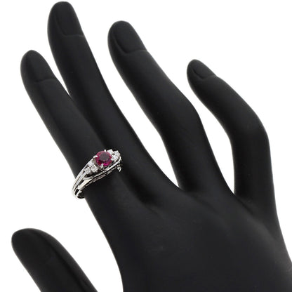 MIKIMOTO   Ring Ruby Diamond Platinum PT900 Ladies