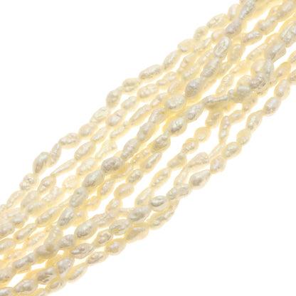 10 Row Freshwater Pearl Pearl Bracelet Set Necklace Silver 73.7g　Ladies