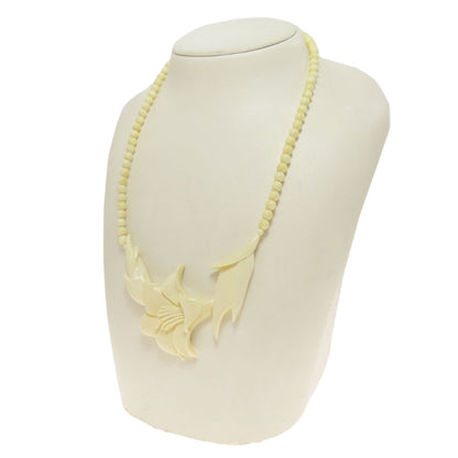 Flower motif Necklace Plastic  21.4g　Ladies