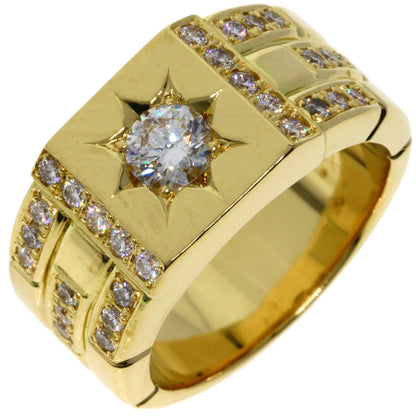 0.516ct Diamond Ring K18 Yellow Gold  24.5g　unisex