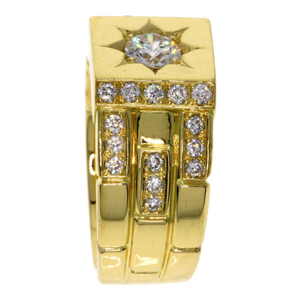 0.516ct Diamond Ring K18 Yellow Gold  24.5g　unisex