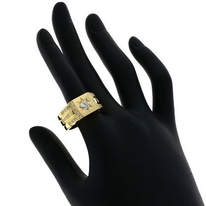 0.516ct Diamond Ring K18 Yellow Gold  24.5g　unisex