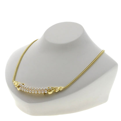 Baby Pearl Diamond Necklace K18 Yellow Gold  36.57g　Ladies