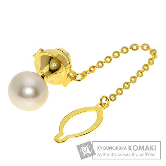 Tie tack baroque pearl Pearl Tie pin K18 Yellow Gold Gold Plated 1.8g　mens