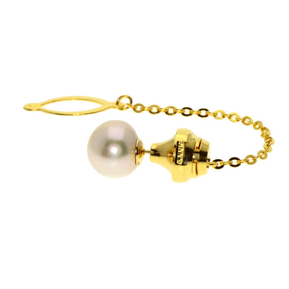 Tie tack baroque pearl Pearl Tie pin K18 Yellow Gold Gold Plated 1.8g　mens