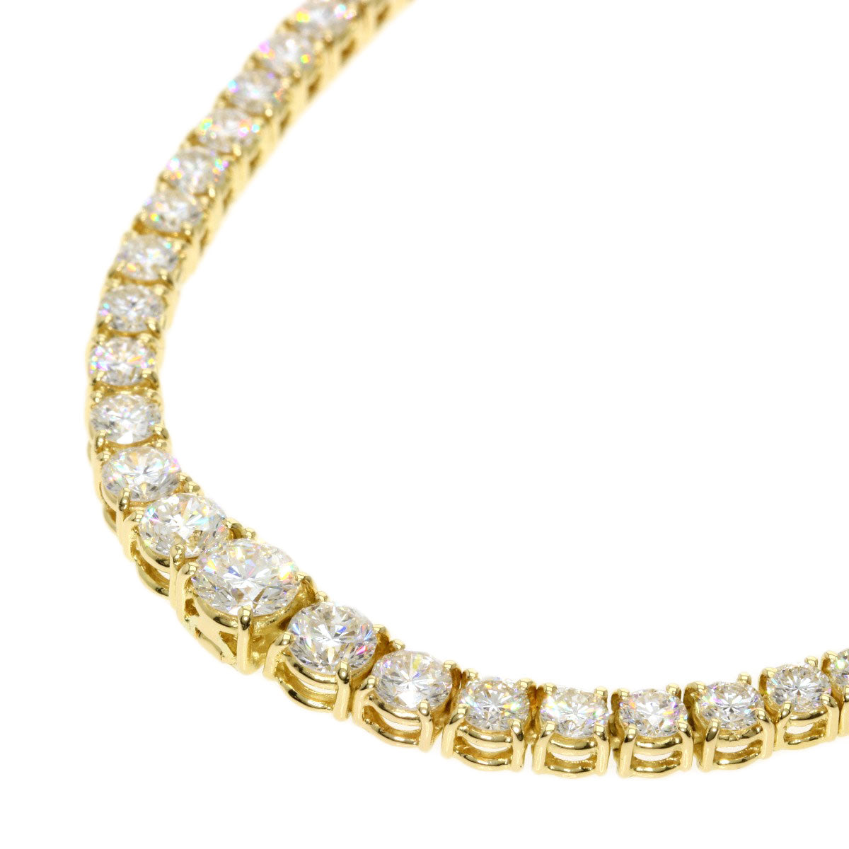 MIKIMOTO   Necklace Tennis Necklace Diamond K18 Yellow Gold Ladies