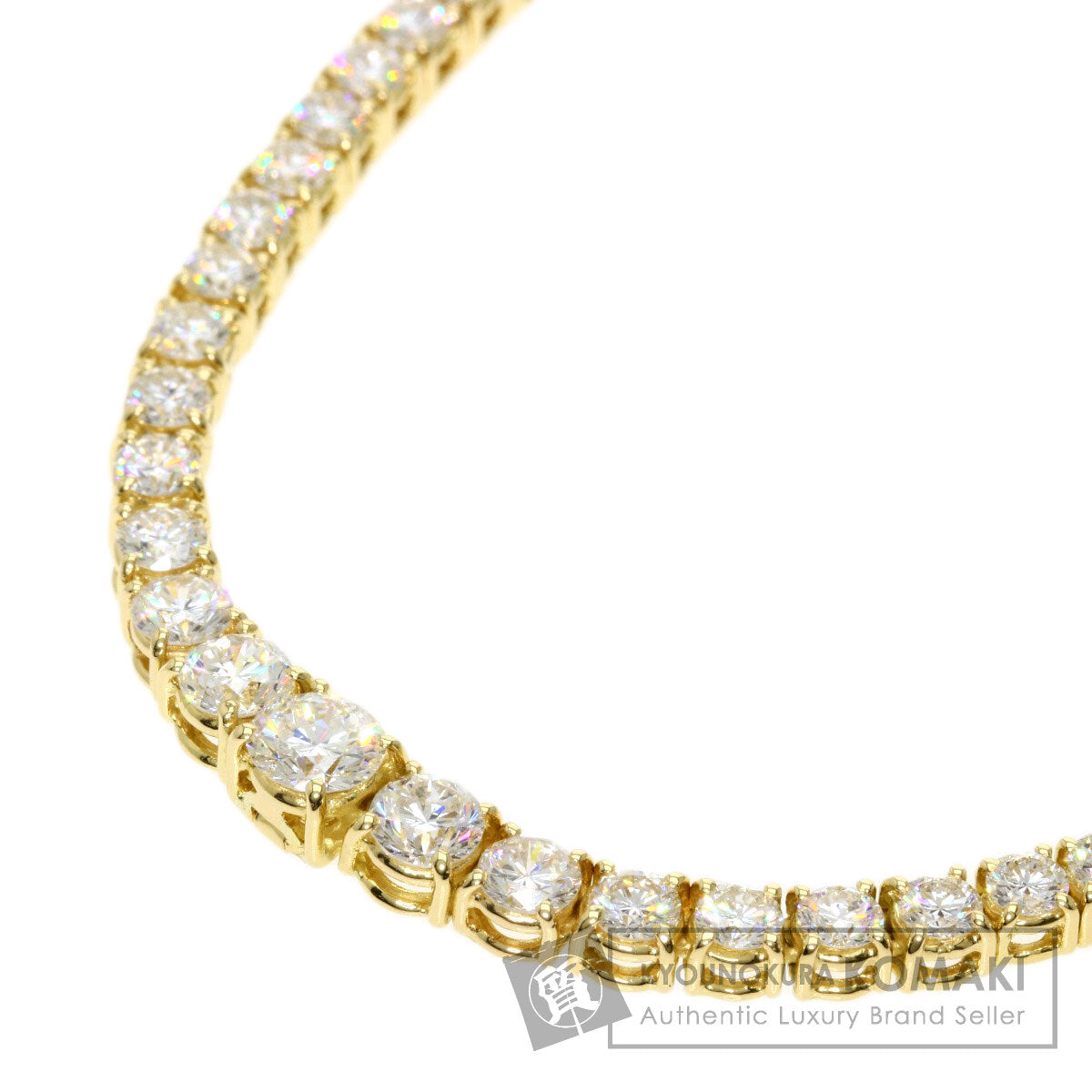 MIKIMOTO   Necklace Tennis Necklace Diamond K18 Yellow Gold Ladies