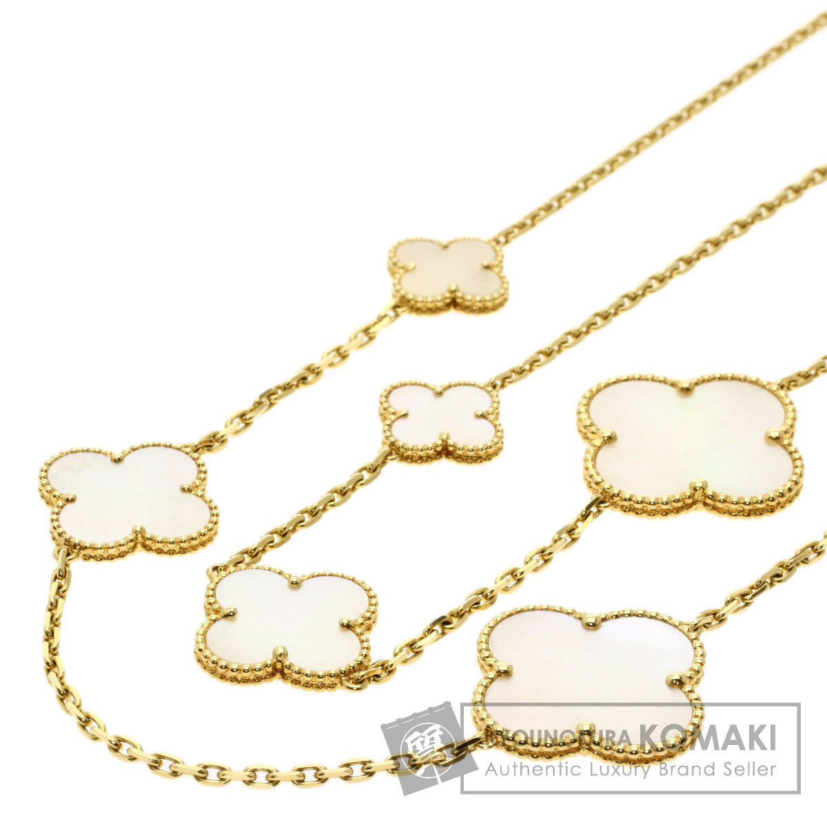 Van Cleef & Arpels   Necklace Magic Alhambra 16P White Shell K18 Yellow Gold Ladies