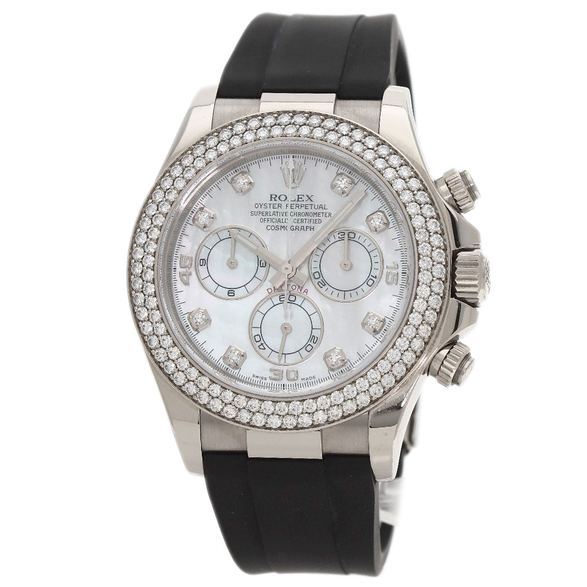 ROLEX Cosmograph Daytona Watches 116589RBR K18 White Gold/Rubber mens
