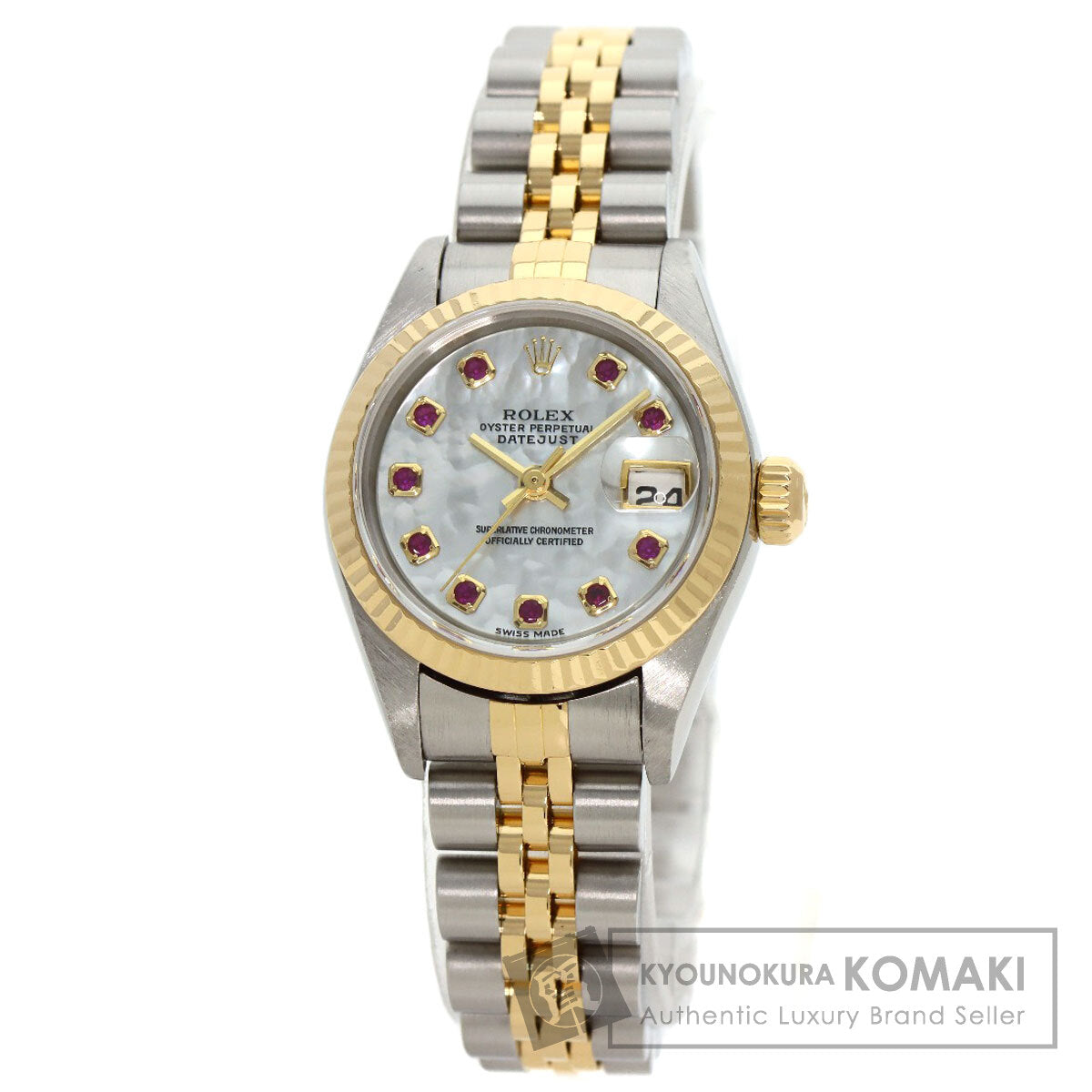 ROLEX Datejust 10P Ruby Watches 79173NGR Stainless Steel/SSxK18YG Ladies