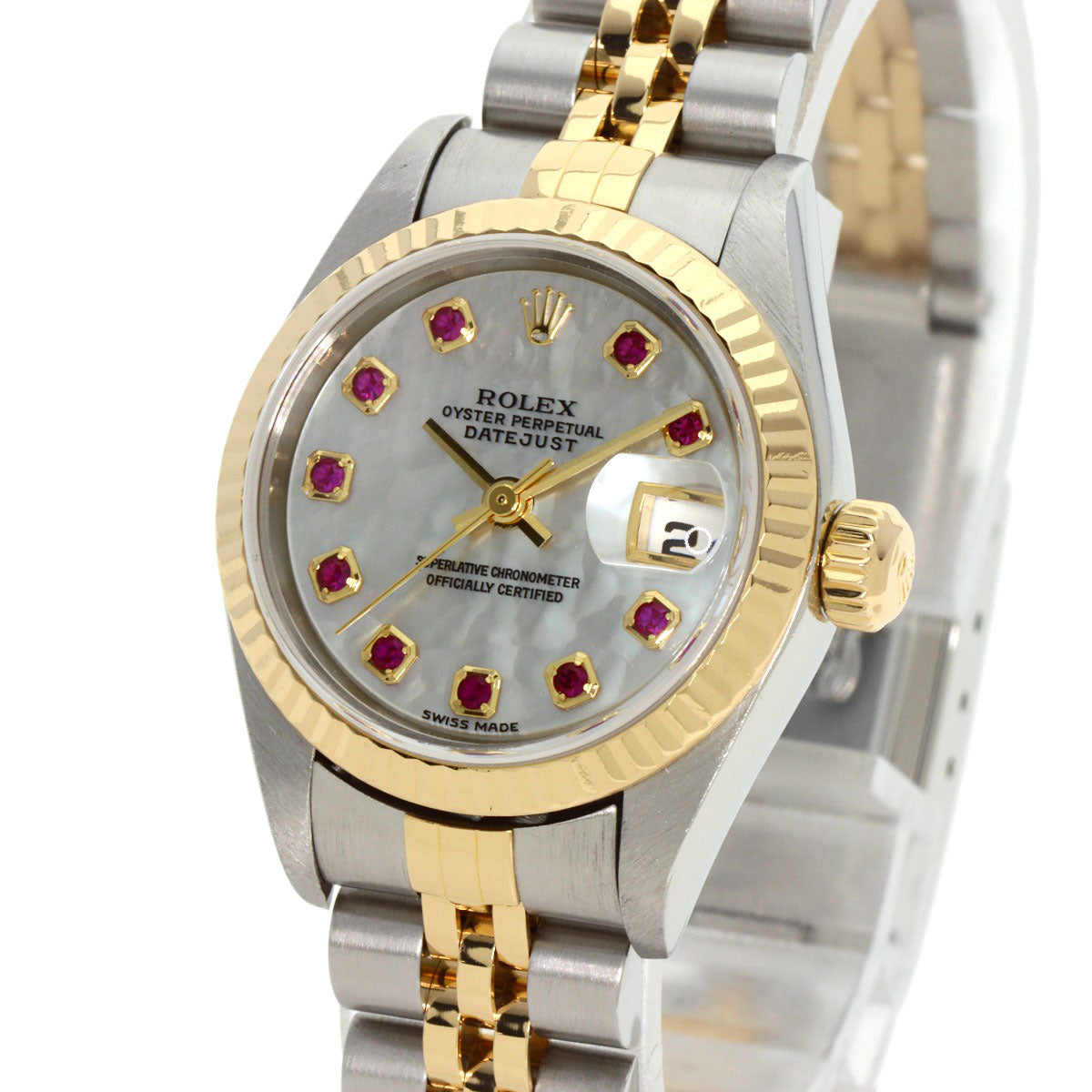 ROLEX Datejust 10P Ruby Watches 79173NGR Stainless Steel/SSxK18YG Ladies