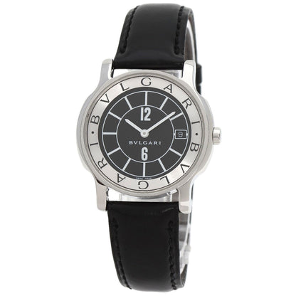 BVLGARI Solo tempo Watches ST35SLD Stainless Steel/Leather mens