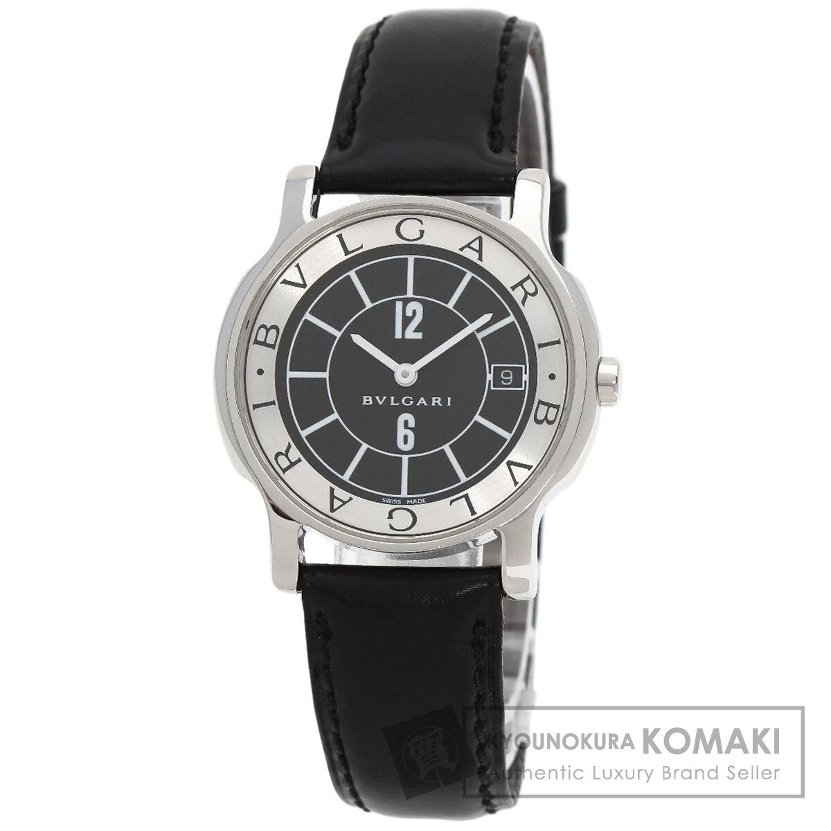 BVLGARI Solo tempo Watches ST35SLD Stainless Steel/Leather mens