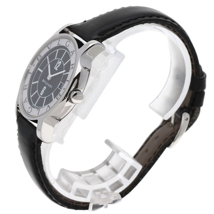 BVLGARI Solo tempo Watches ST35SLD Stainless Steel/Leather mens