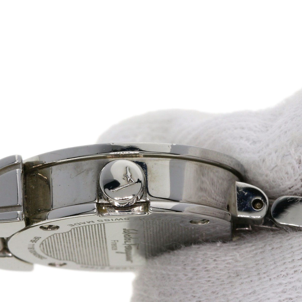 Salvatore Ferragamo Gancini 12P Diamond Watches Stainless Steel/Stainless Steel Ladies