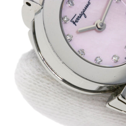 Salvatore Ferragamo Gancini 12P Diamond Watches Stainless Steel/Stainless Steel Ladies