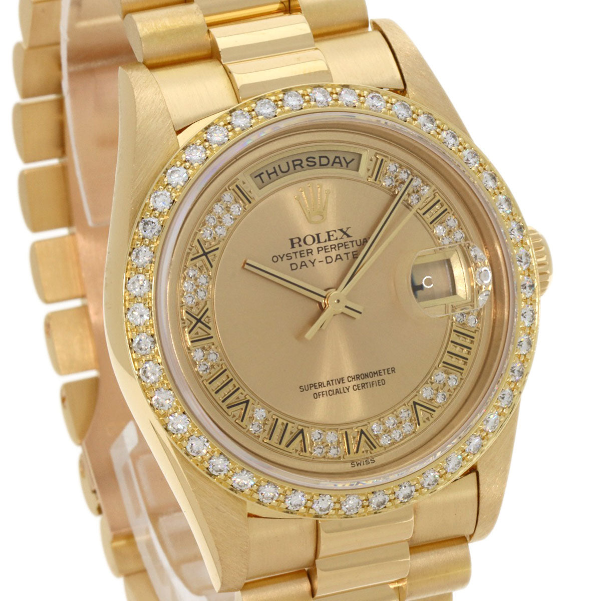 ROLEX Day-Date Myriad Diamond Watches 18348 K18 Yellow Gold/18K Yellow Gold mens